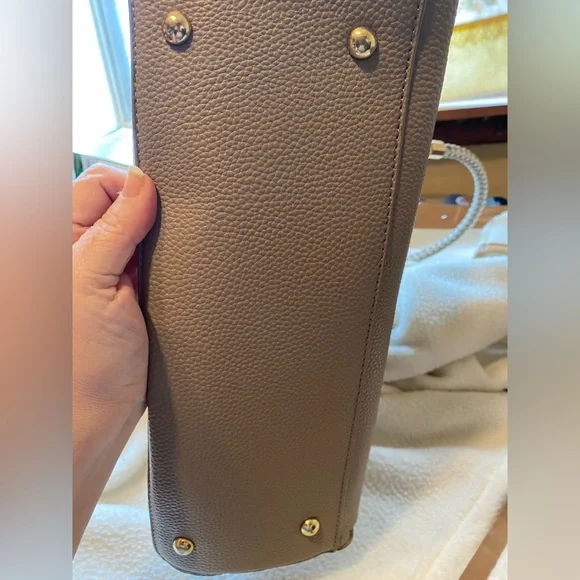 BEBE LOS ANGELES SATCHEL PEBBLED LEATHER - Picture 12 of 13